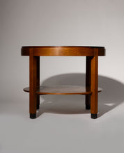 Amsterdam_School_Round_Oak_Side_Table,_Dutch_Design,_Circa_1920