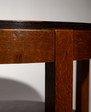 Amsterdam_School_Round_Oak_Side_Table,_Dutch_Design,_Circa_1920