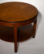 Amsterdam_School_Round_Oak_Side_Table,_Dutch_Design,_Circa_1920