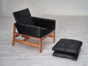 Mid-Century_Armchair,_Leather_Upholstery_&_Oak_Frame,_1960s_Denmark