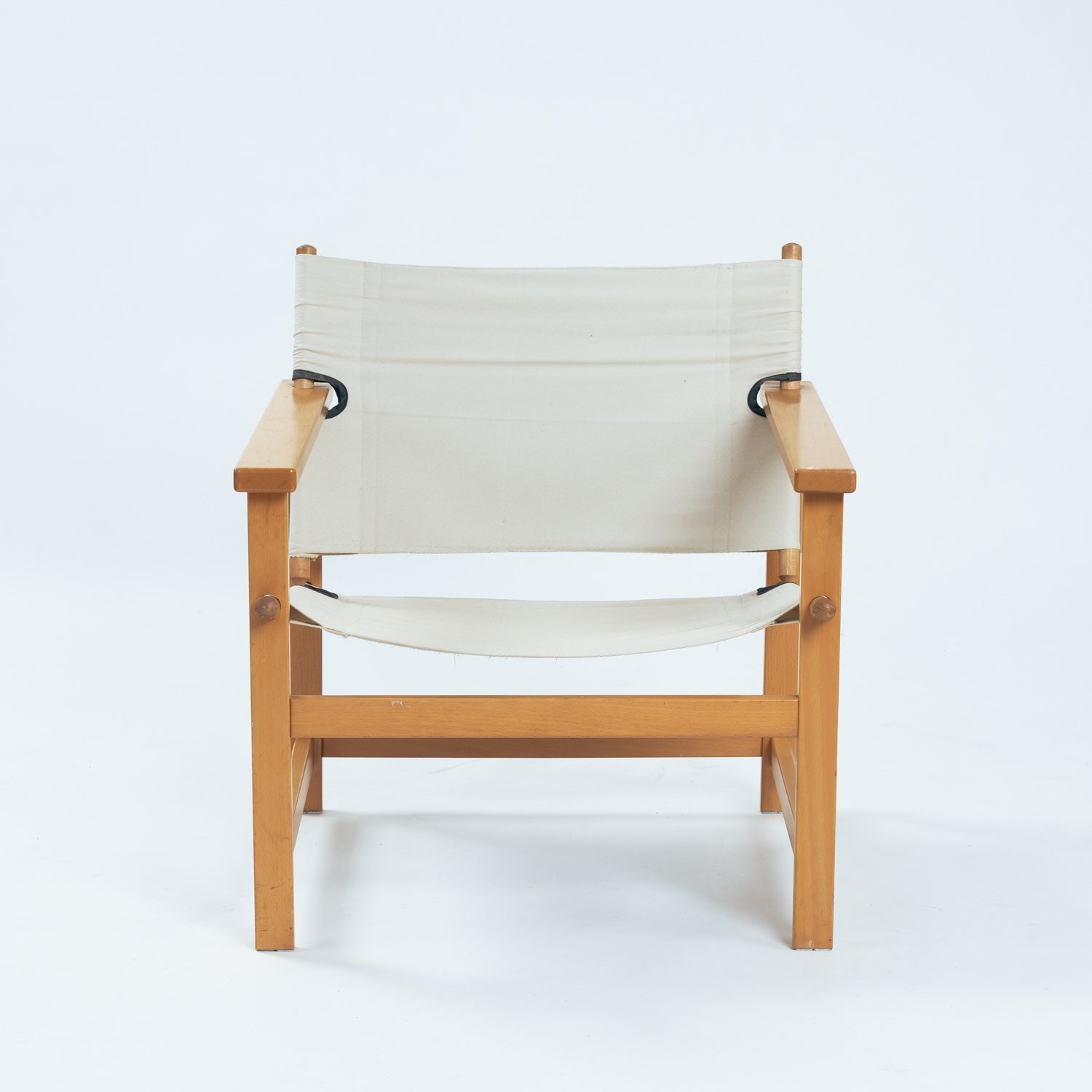 Mid_Century_Safari_Stick_Chair_in_Beechwood_and_White_Canvas,_1970s