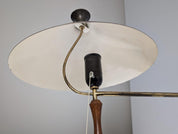 Mid-Century_Brass_and_Wood_Wall_Sconce_with_Black_Shade,_1950s