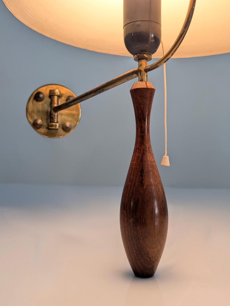 Mid-Century_Brass_and_Wood_Wall_Sconce_with_Black_Shade,_1950s