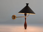 Mid-Century_Brass_and_Wood_Wall_Sconce_with_Black_Shade,_1950s
