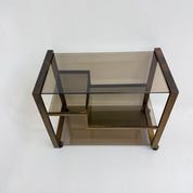 Mid-Century_Brass_Bar_Cart_with_Smoked_Glass,_1970s