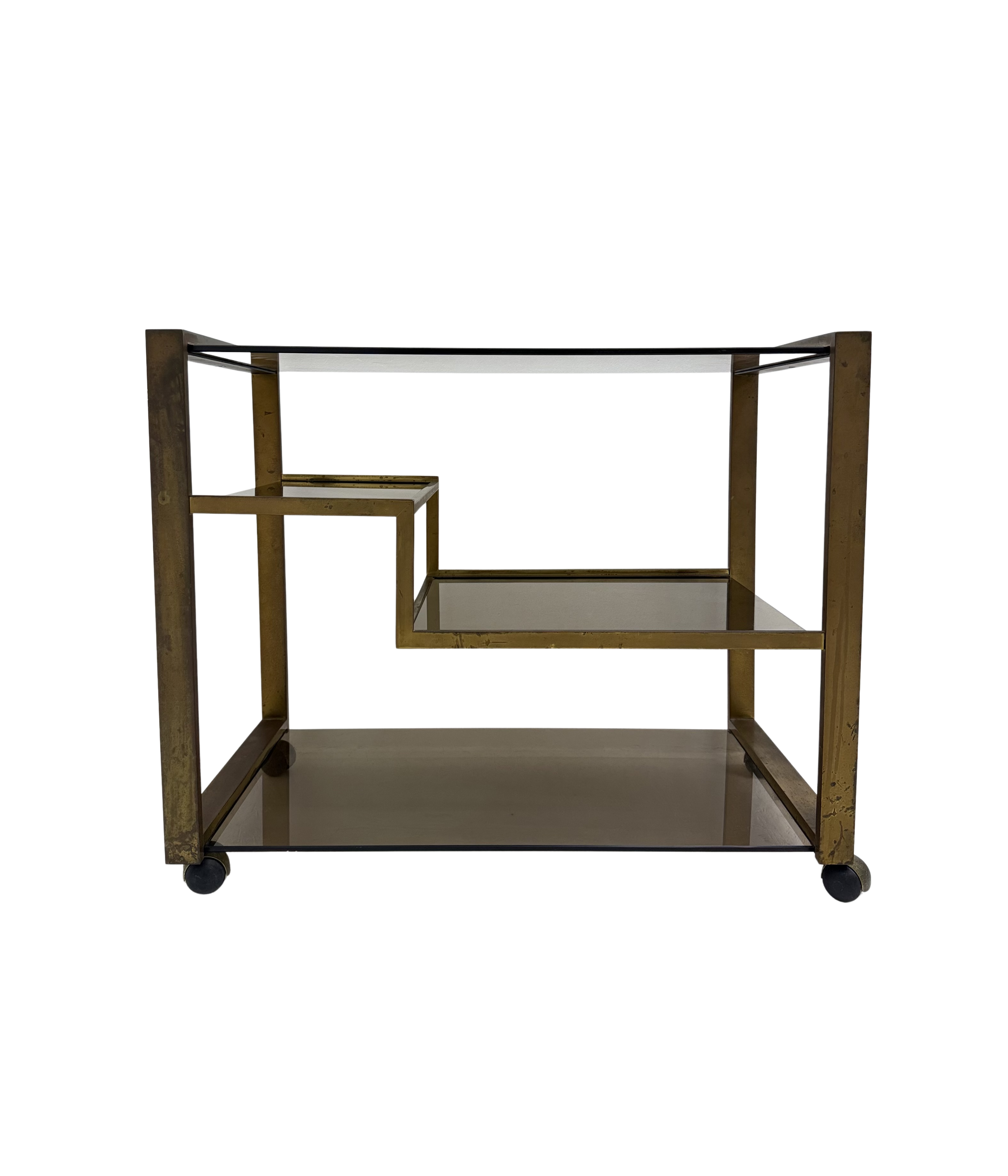 Mid-Century_Brass_Bar_Cart_with_Smoked_Glass,_1970s