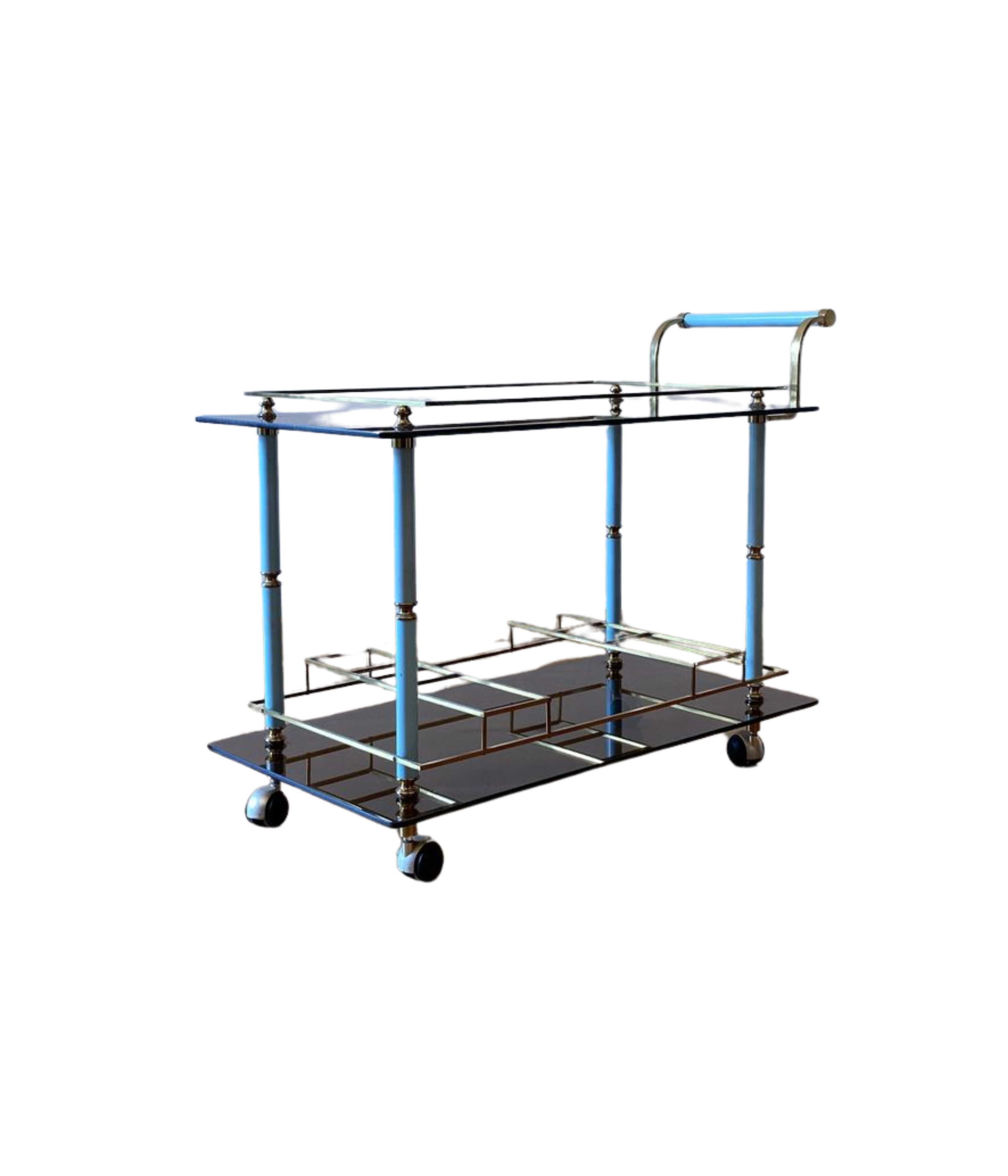 Mid-Century_Brass_Drinks_Trolley_with_Glass_Shelves,_1960s