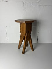 Mid-Century_Brutalist_Artisanal_Handcrafted_Pine_Stool,_1960s