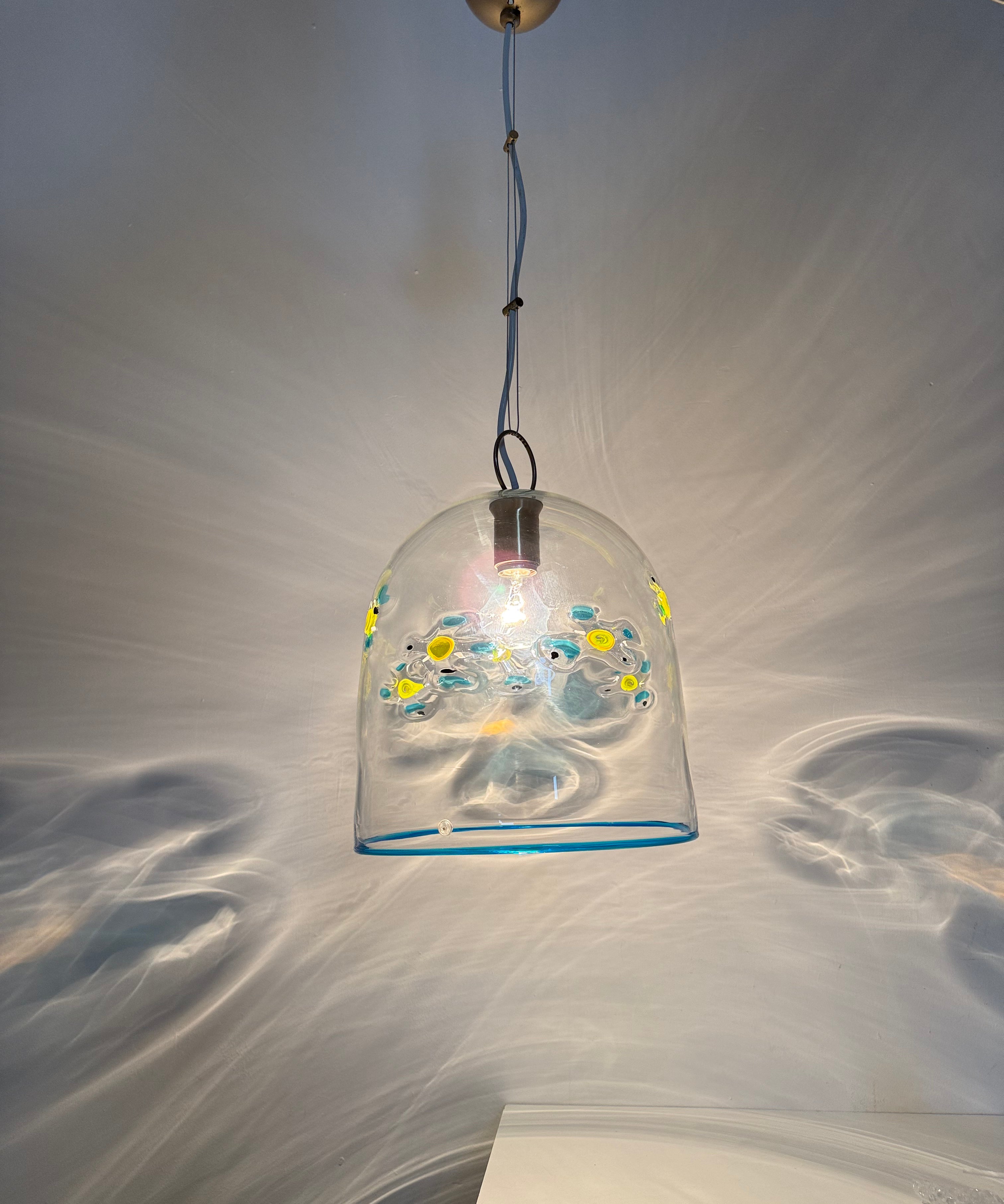 La_Murrina_Floral_Glass_Pendant_Lamp,_Italy_1970s