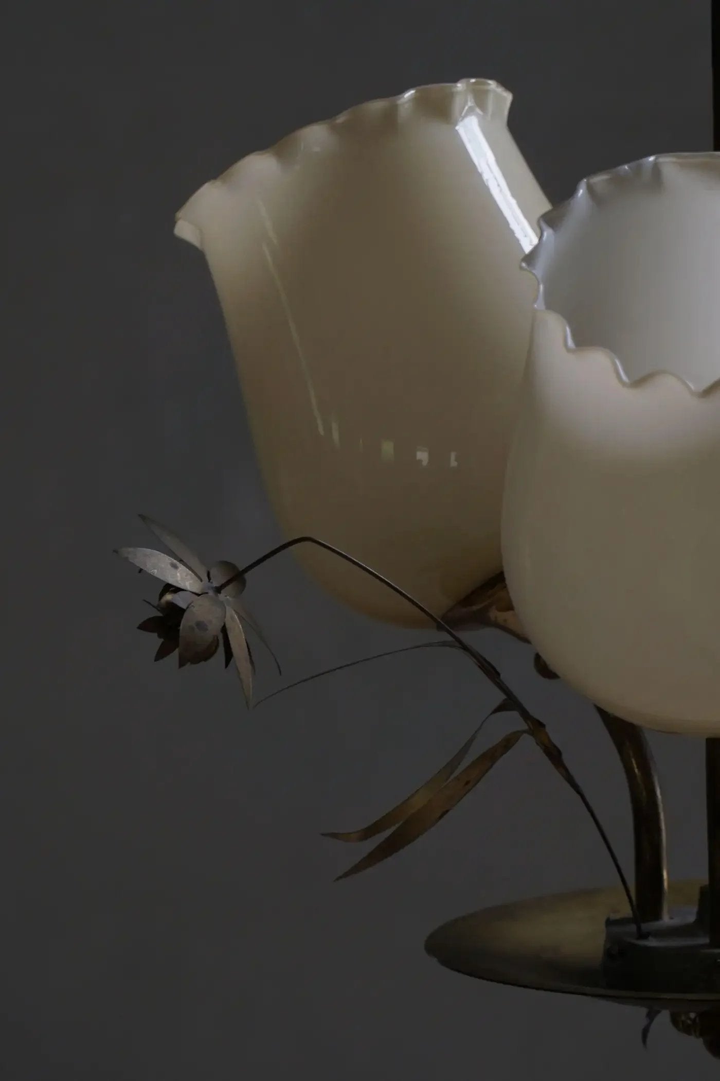 Mid-Century_Glass_and_Brass_Chandelier_Model_5013