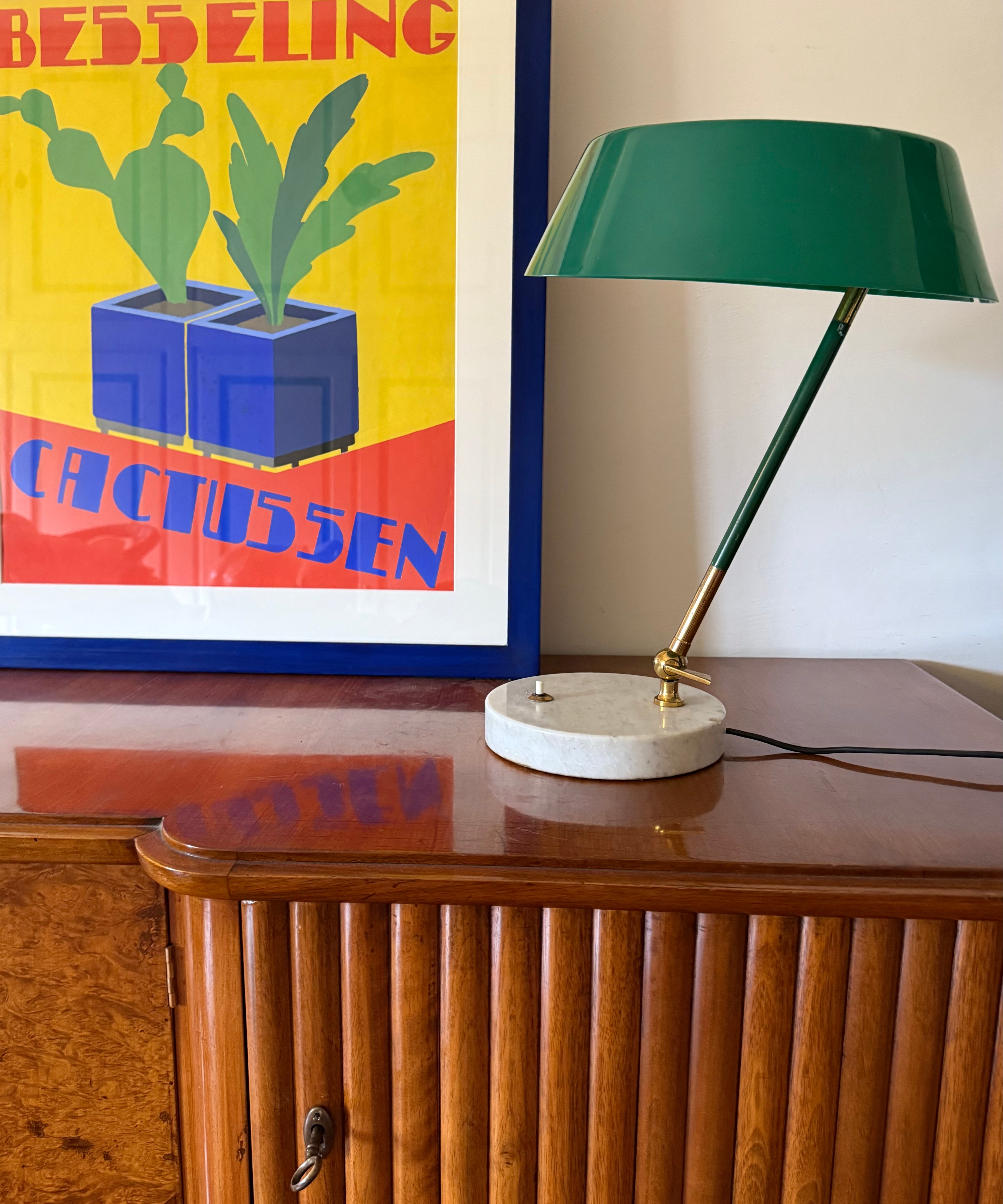 Stilux_Milano_Green_Perspex_Table_Lamp_with_Marble_Base,_1960s