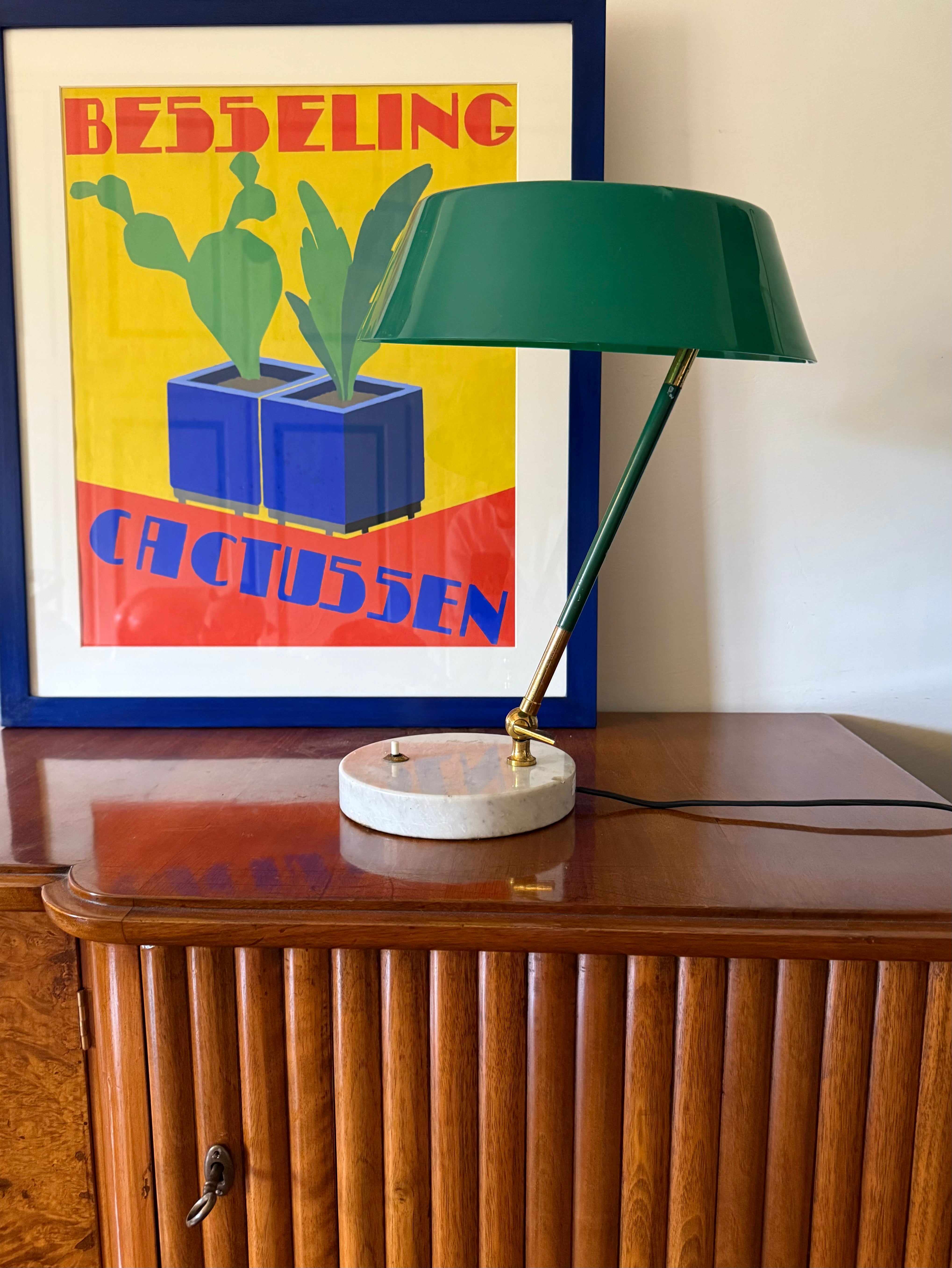 Stilux_Milano_Green_Perspex_Table_Lamp_with_Marble_Base,_1960s