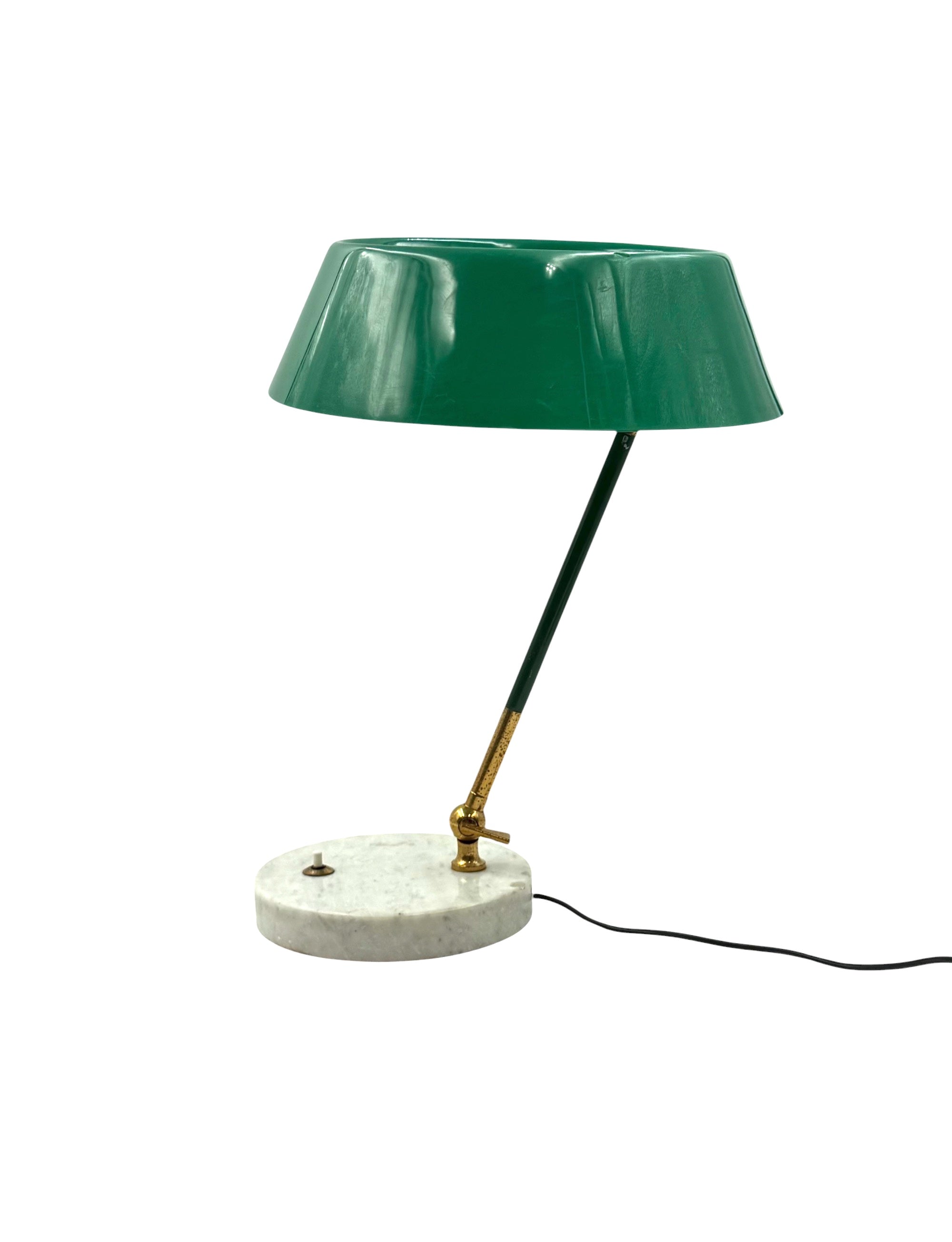 Stilux_Milano_Green_Perspex_Table_Lamp_with_Marble_Base,_1960s