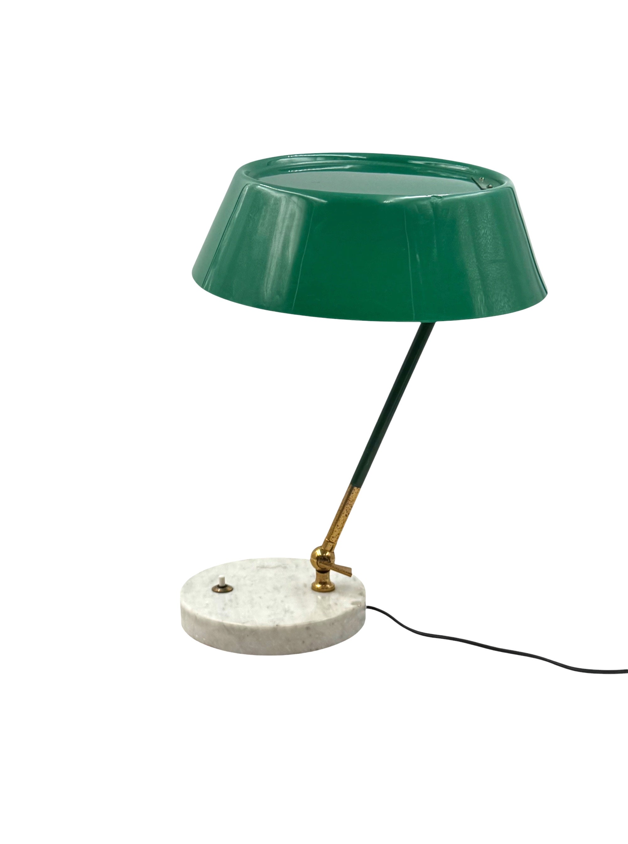 Stilux_Milano_Green_Perspex_Table_Lamp_with_Marble_Base,_1960s