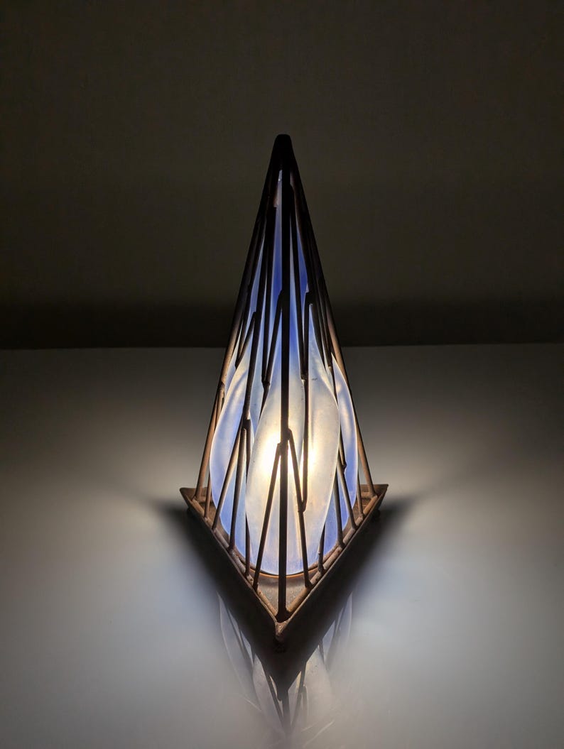 Mid-century_iron_and_blown_glass_pyramid_table_lamp