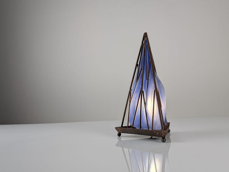Mid-century_iron_and_blown_glass_pyramid_table_lamp
