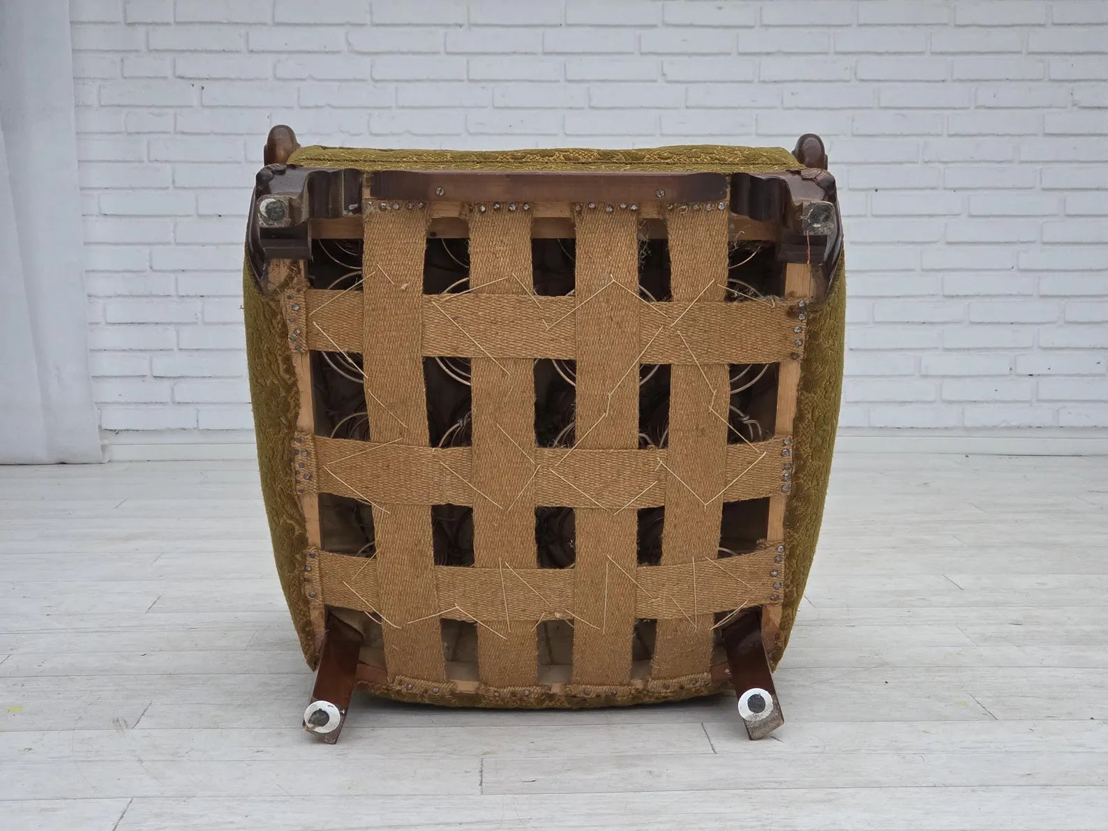 Danish_Scandinavian_Modern_Oak_Armchair_in_Wool,_1950s,_Denmark