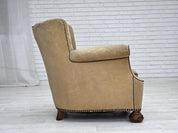 Danish_Relaxation_Armchair_in_Wood_and_Velour,_1950s,_Denmark