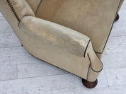 Danish_Relaxation_Armchair_in_Wood_and_Velour,_1950s,_Denmark