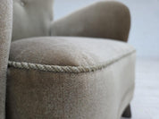 Mid-Century_Modern_Armchair,_Green_Upholstery_&_Oak_Legs,_1960s_Denmark