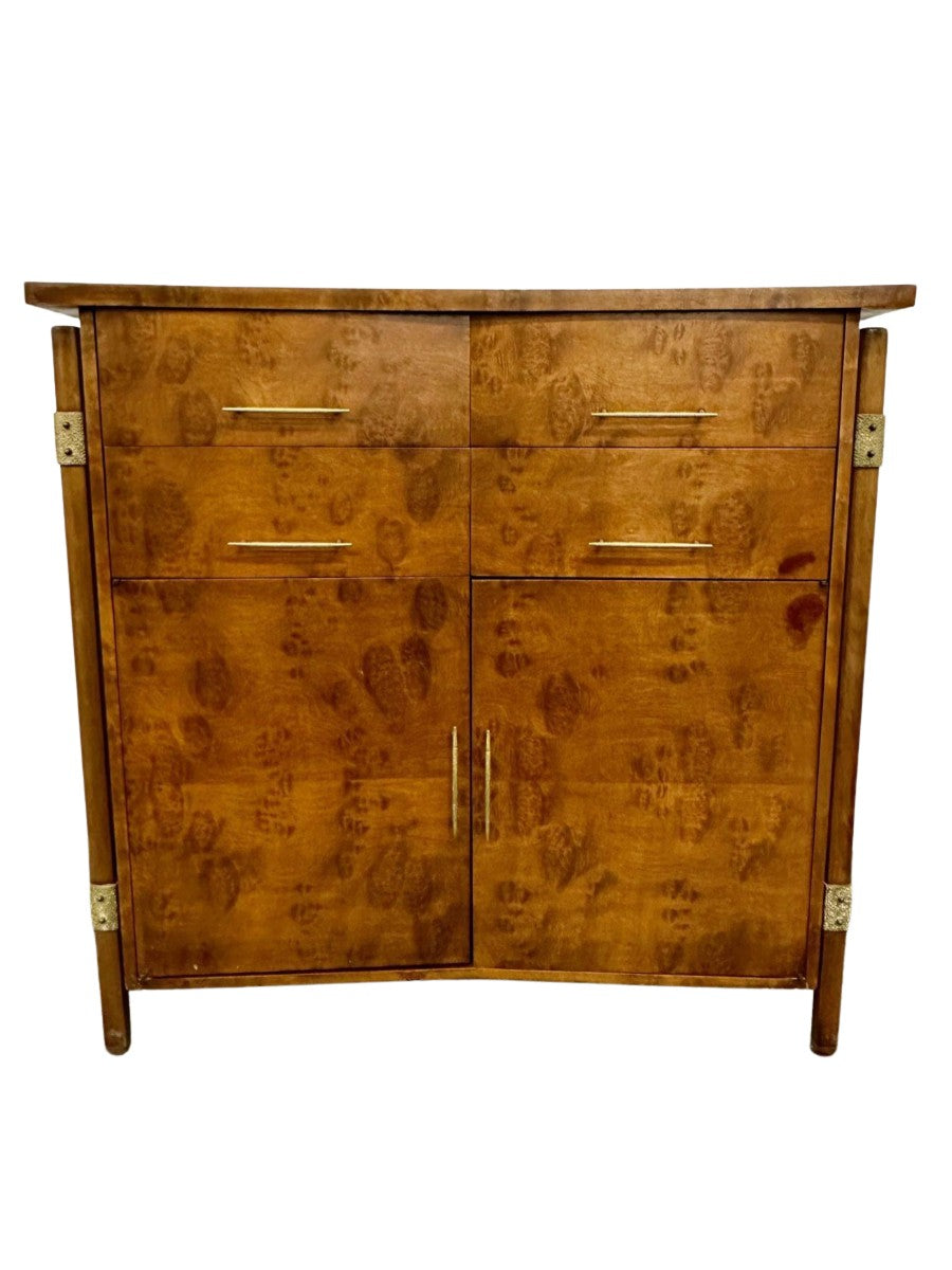 Mid-Century_Modern_Burlwood_Hi-Boy_Dresser,_Brass_Accent_1950s_USA