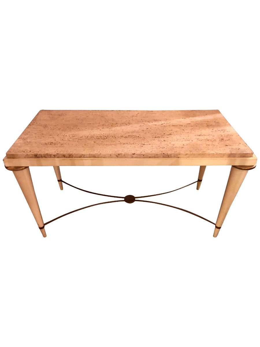 Mid-Century_Modern_Coffee_Table_Travertine_Marble_Brass_Stretcher_1960s