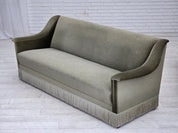 Danish_Three_Seater_Sofa_in_Green_Velour_and_Beech,_1970s,_Denmark
