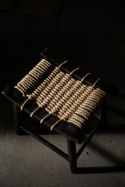 Mid_Century_Modern,_Stool_in_Wood_&_Rope,_By_Anne_Lise_Aas,_Norway,_1960s