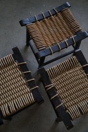 Mid_Century_Modern,_Stool_in_Wood_&_Rope,_By_Anne_Lise_Aas,_Norway,_1960s