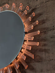 Mid-Century_Modern_Sunburst_Mirror_Wall_Lamp_in_Lucite_with_Pink_Glow,_1970s