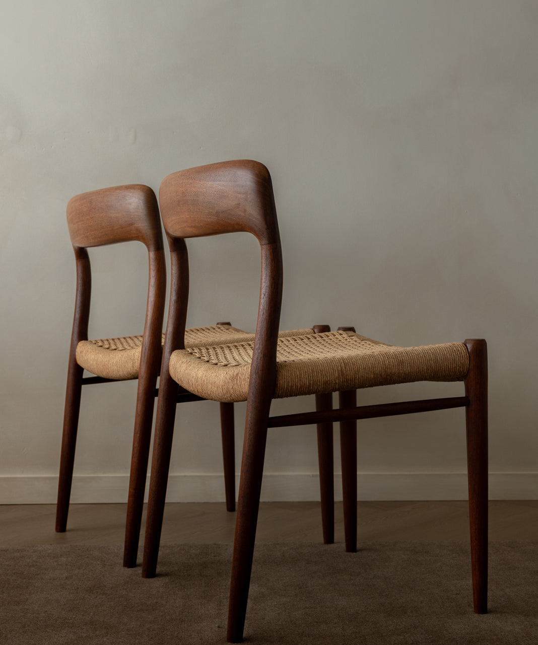 Set_of_4_Vintage_Danish_Teak_Model_75_Dining_Chairs_by_Niels_Otto_Møller_for_J.L._Møllers,_1950s_Mid_Century_Modern