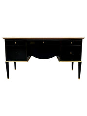 Mid-Century_Regency_Style_Executive_Desk,_Lacquered_Ebony_2000s_USA
