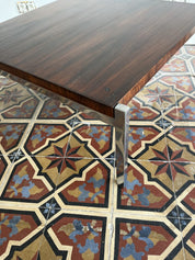 Rosewood_and_Chrome_Coffee_Table,_Scandinavian_Modern,_1960s