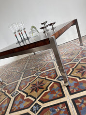 Rosewood_and_Chrome_Coffee_Table,_Scandinavian_Modern,_1960s
