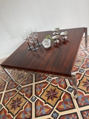 Rosewood_and_Chrome_Coffee_Table,_Scandinavian_Modern,_1960s