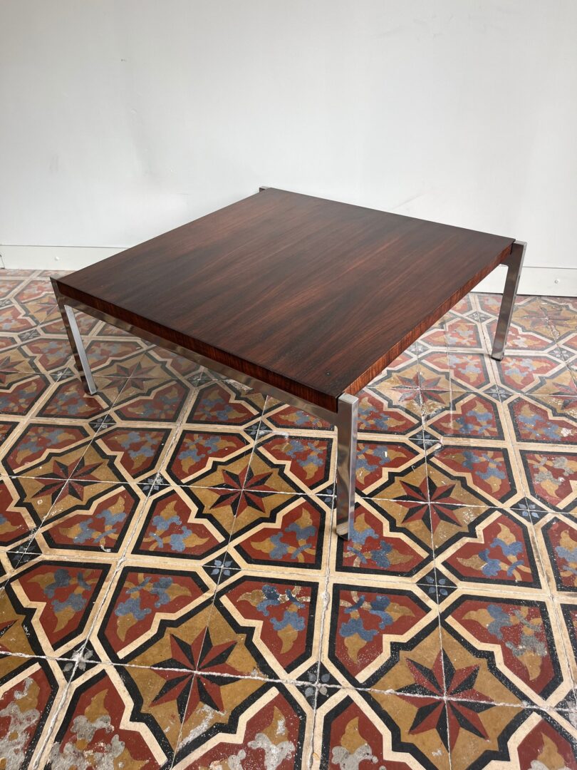 Rosewood_and_Chrome_Coffee_Table,_Scandinavian_Modern,_1960s