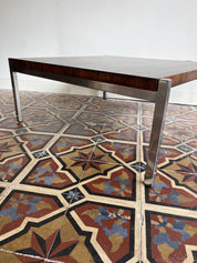 Rosewood_and_Chrome_Coffee_Table,_Scandinavian_Modern,_1960s