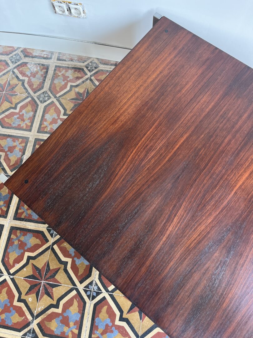 Rosewood_and_Chrome_Coffee_Table,_Scandinavian_Modern,_1960s