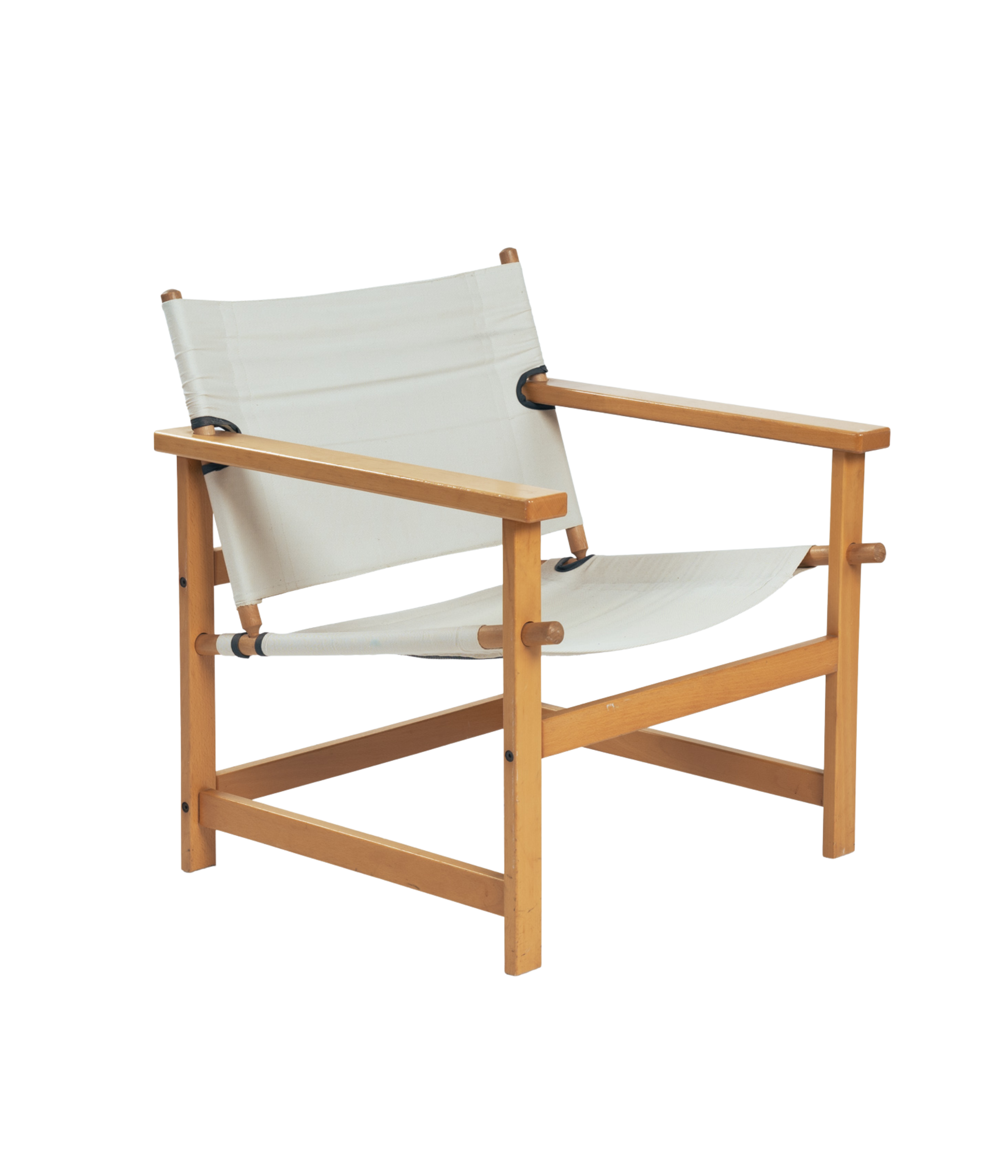 Mid_Century_Safari_Stick_Chair_in_Beechwood_and_White_Canvas,_1970s