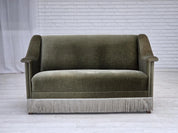 Danish_Two_Seater_Sofa_in_Green_Velour_and_Beech,_1970s,_Denmark