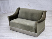 Danish_Two_Seater_Sofa_in_Green_Velour_and_Beech,_1970s,_Denmark
