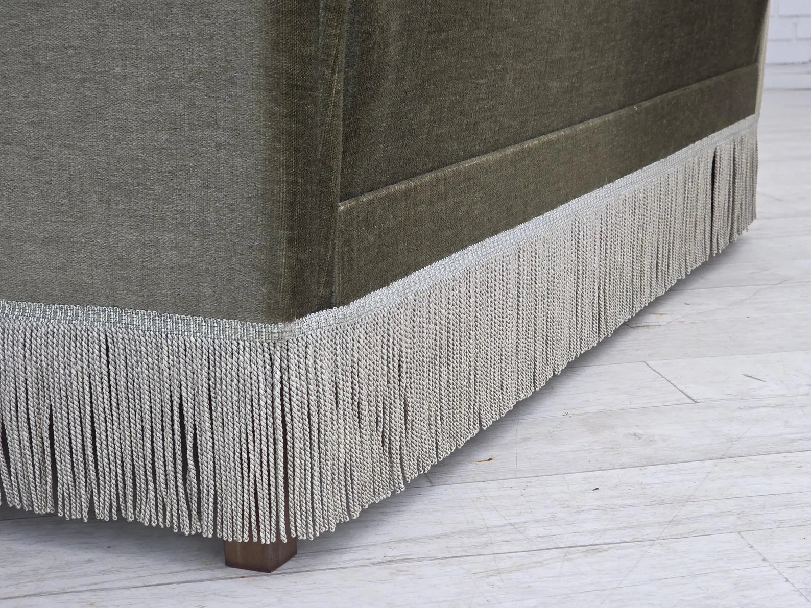 Danish_Two_Seater_Sofa_in_Green_Velour_and_Beech,_1970s,_Denmark