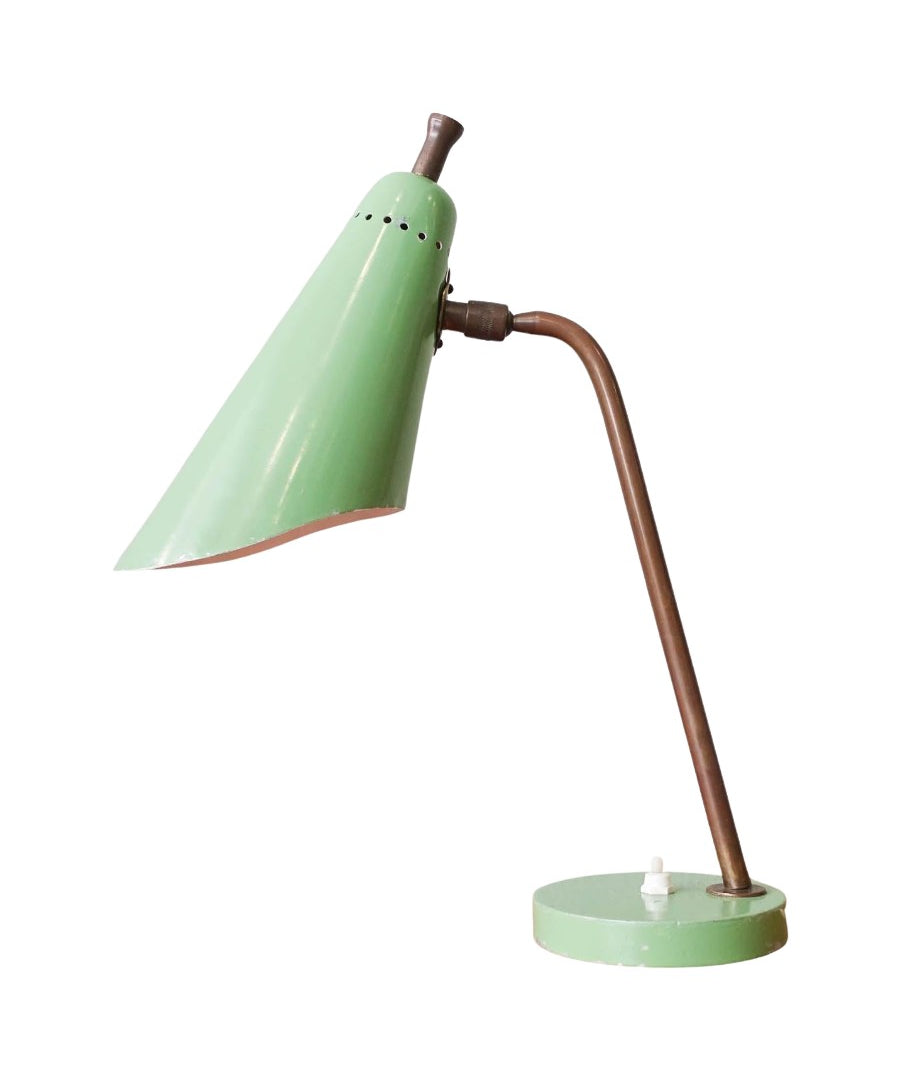 Mid_Century_Table_Lamp_with_Brass_Arm,_1950s,_Italy