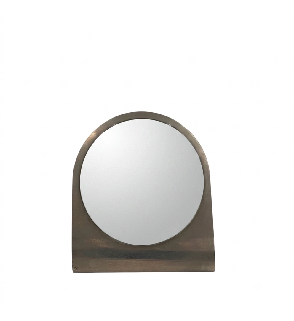 French_Mid-Century_Modern_Table_Mirror_in_Metal,_1970s