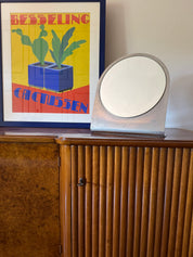 French_Mid-Century_Modern_Table_Mirror_in_Metal,_1970s