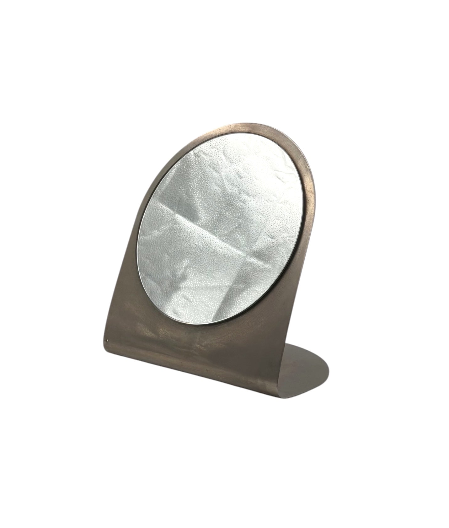 French_Mid-Century_Modern_Table_Mirror_in_Metal,_1970s