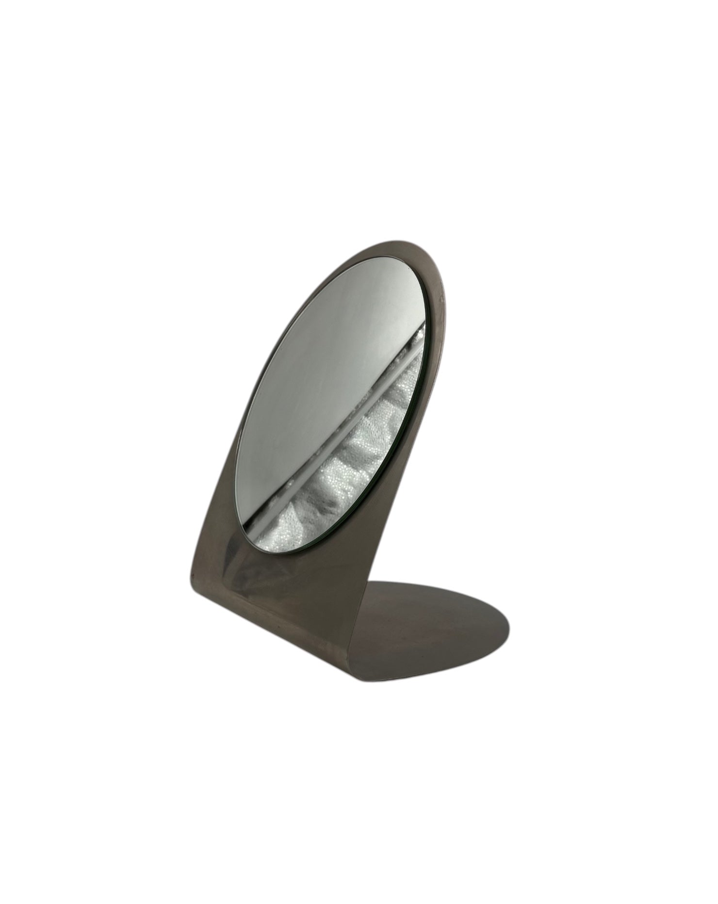 French_Mid-Century_Modern_Table_Mirror_in_Metal,_1970s