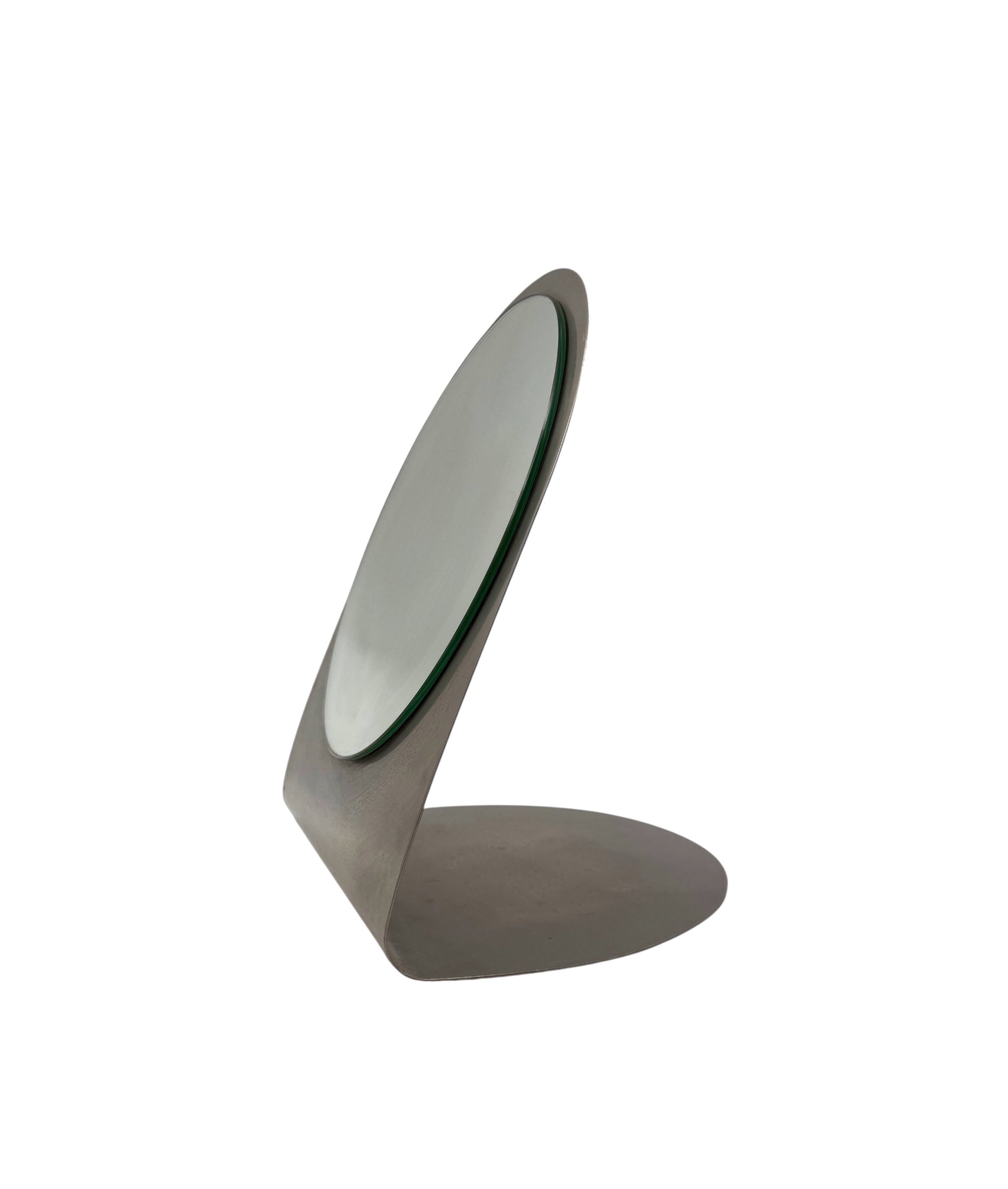 French_Mid-Century_Modern_Table_Mirror_in_Metal,_1970s