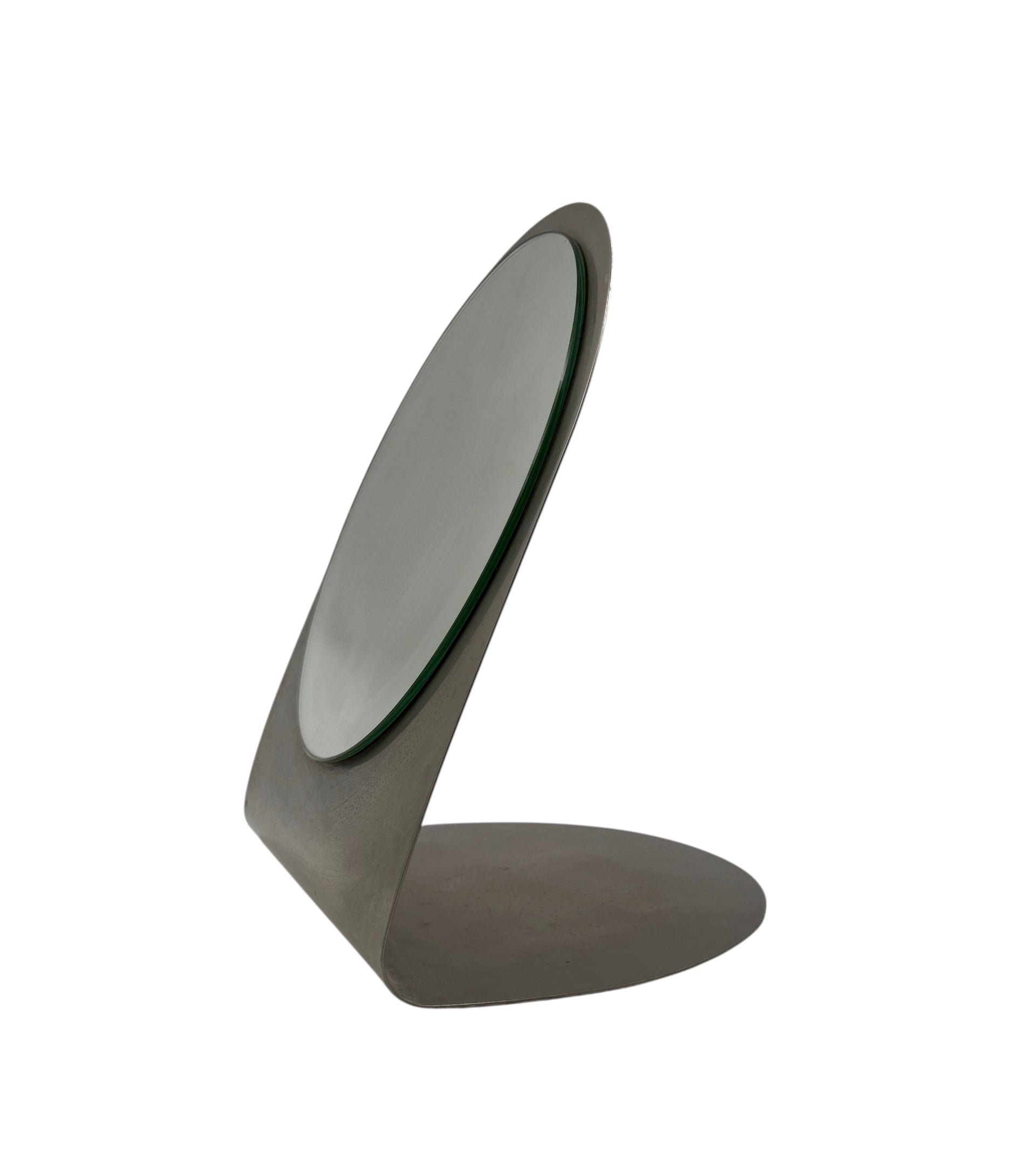French_Mid-Century_Modern_Table_Mirror_in_Metal,_1970s