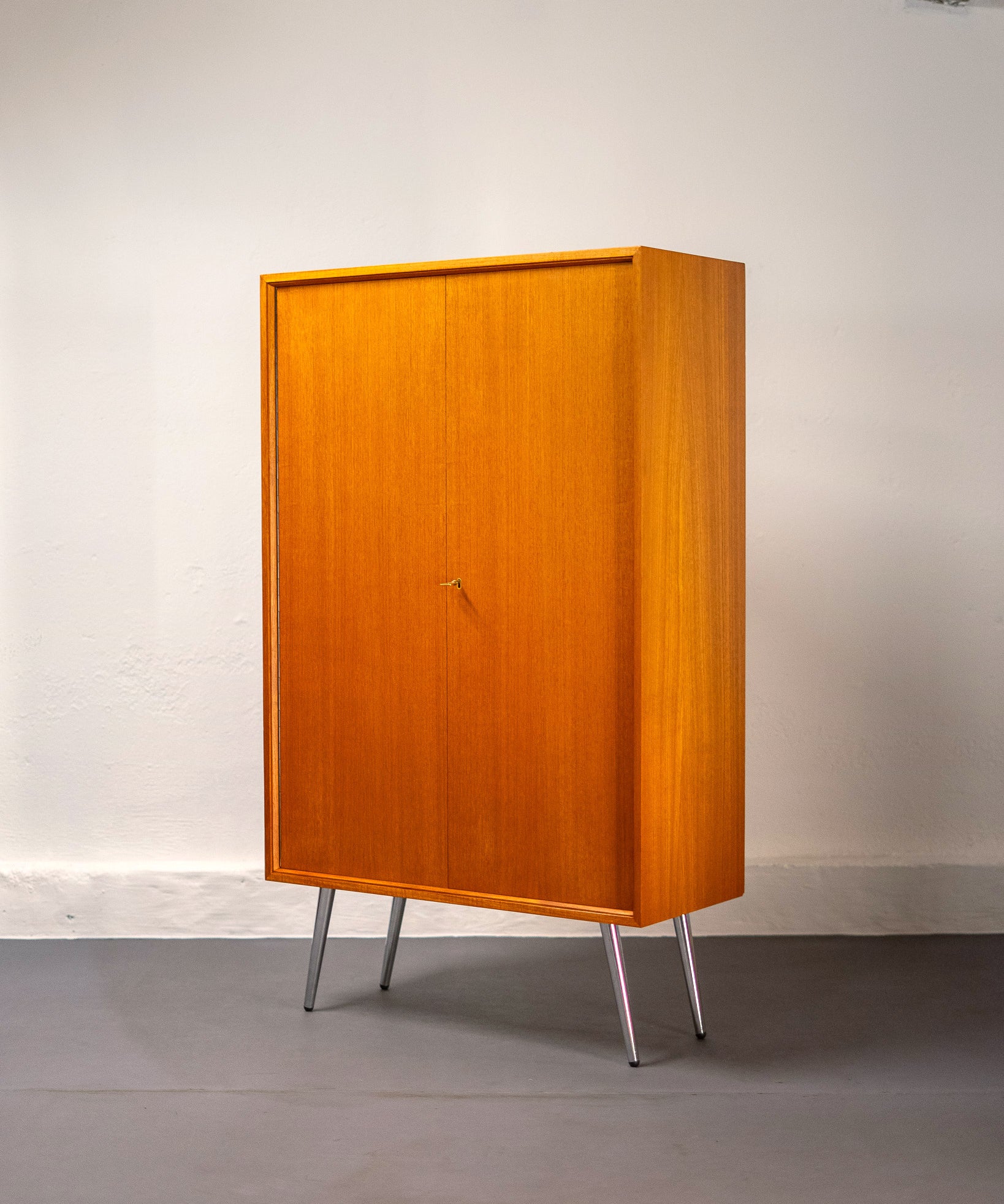Mid_Century_Teak_and_Chrome_Steel_Wardrobe_by_Franz_Meyer_Möbel,_Germany,_1960's